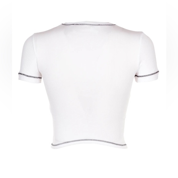 Helmut Lang Curved-Hem Crewneck T-Shirt - Picture 2 of 3